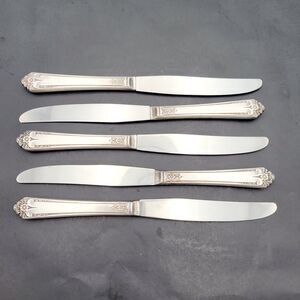 Set 5 Rogers STARLIGHT 50's International Reinforced Plate Flatware Dinner Knife
